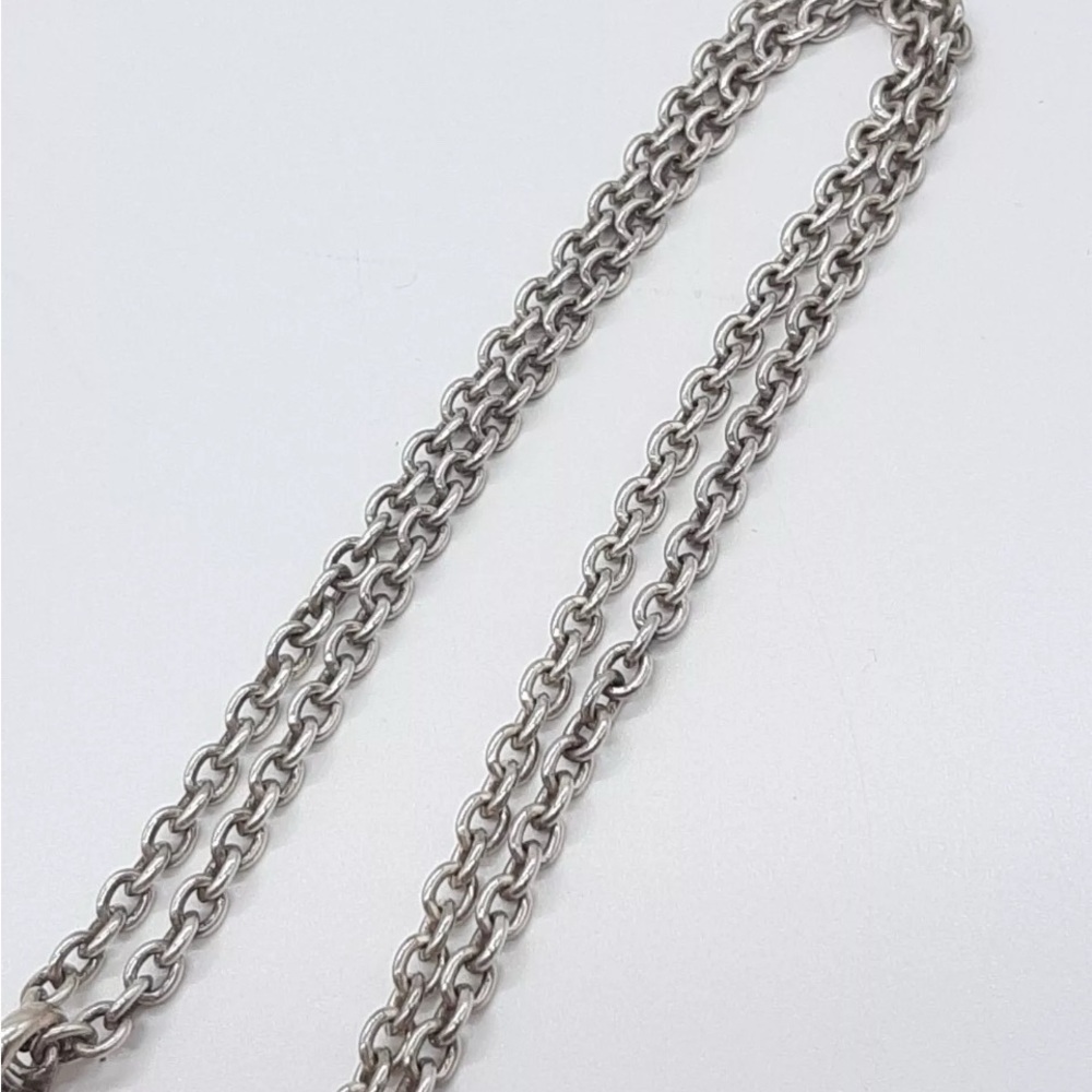 NEW GUCCI Interlocking G Pendant Necklace - Gucci Silver 925 GG Logo Jewelry - Picture 5 of 6